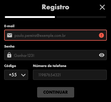 Captura de tela Passos para Cadastrar na AmuletoBet