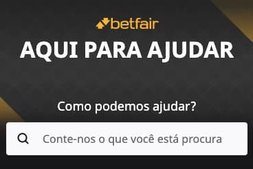 Captura de tela Central de Ajuda Apoio ao Cliente Betfair