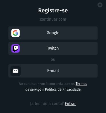 Captura de tela Página de cadastro na Cbet