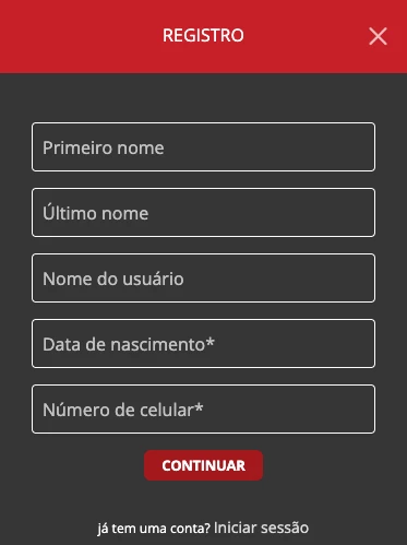 Captura de tela Formulário de Como Cadastrar Estadium Bet