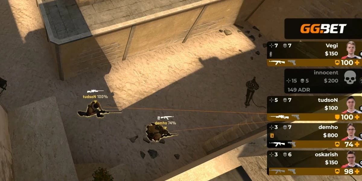 Time Anonymo Esports a jogar de Terrorista no mapa mirage.