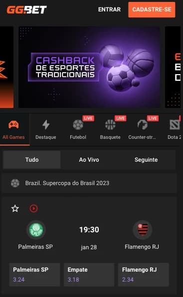 Captura de tela Mercado de apostas esportivas GGBet Apostas