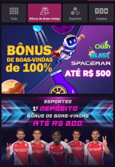 Captura de tela Bônus de Boas-Vindas de 100% até R$1.000 Vbet