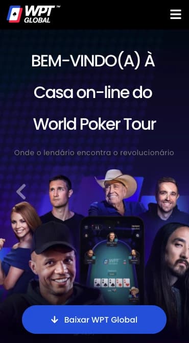 Homepage da WPT Global