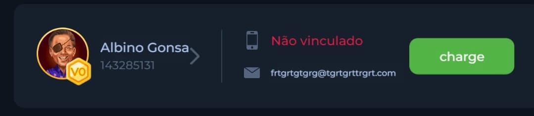 Captura de tela Cadastro Brabet não é confiável, pois atribui um nome falso no momento do cadastro