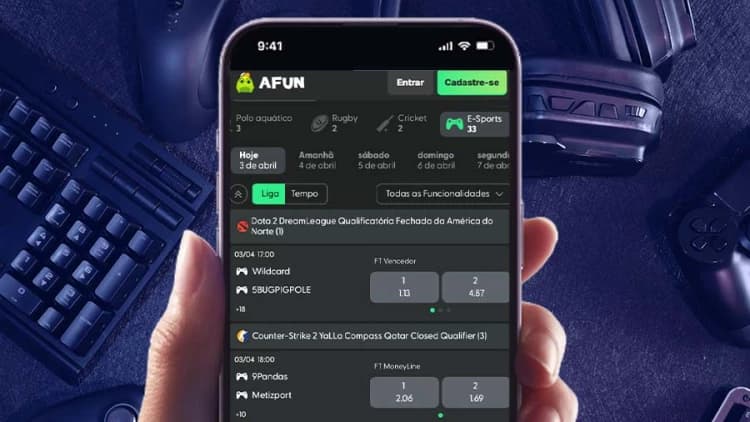 Apostas em E-Sports disponíveis em Afun Bet