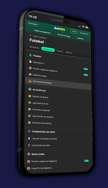 Captura de tela Seleção do jogo para realizar aposta em cartões na bet365