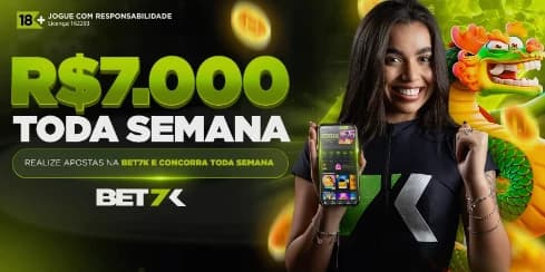 Print da promoção 7K toda semana da Bet7k