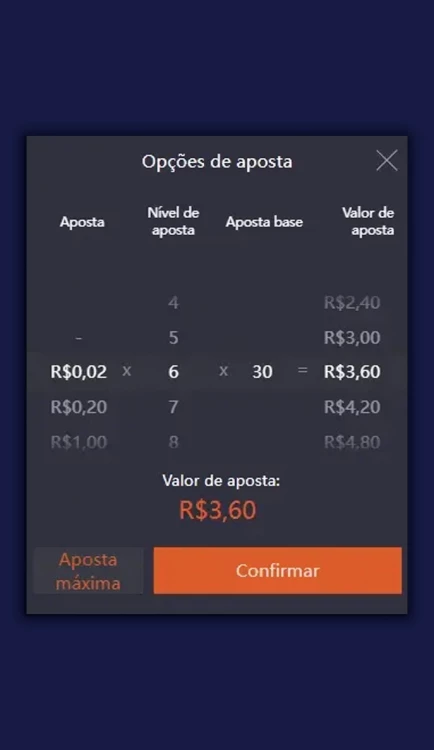 Captura de tela Opções de Apostas Ganesha Gold