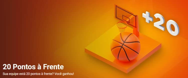 Captura de tela Pagamento antecipado na Betano em basquete em 20 pontos de vantagem