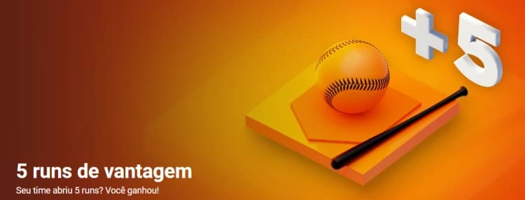Captura de tela Pagamento antecipado em beisebol na Betano: 5 runs de vantagem