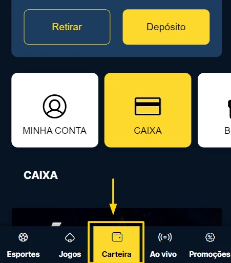 Captura de tela Encontrar a Carteira na casa de apostas Estrela bet