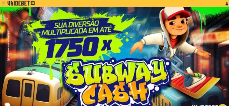 Subway Cash disponível no Cassino Vaidebet